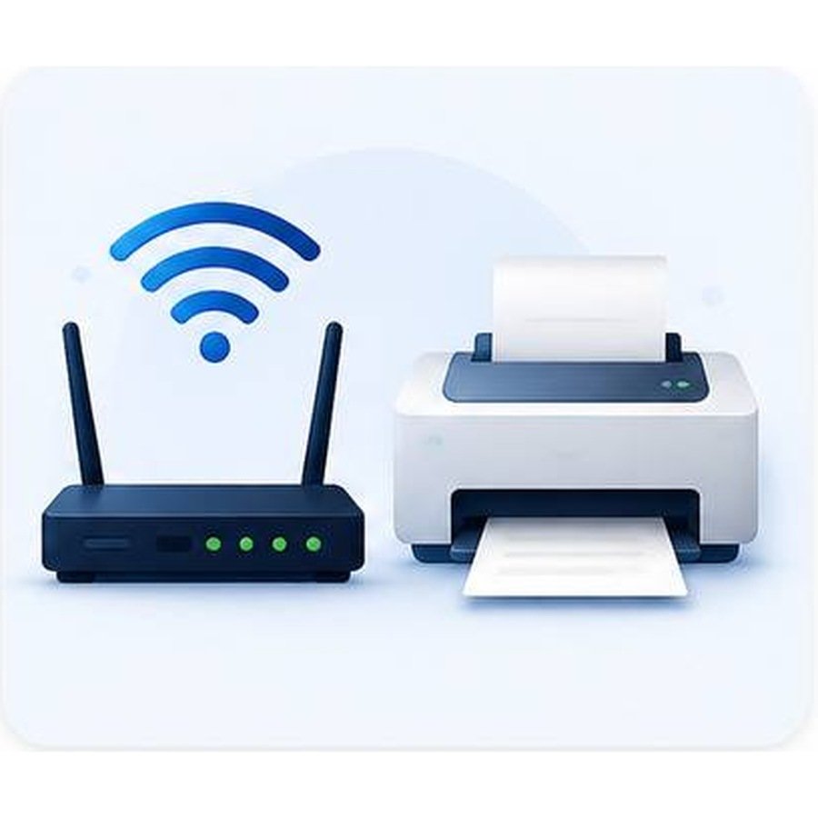 Network Wi-Fi and printer help icon